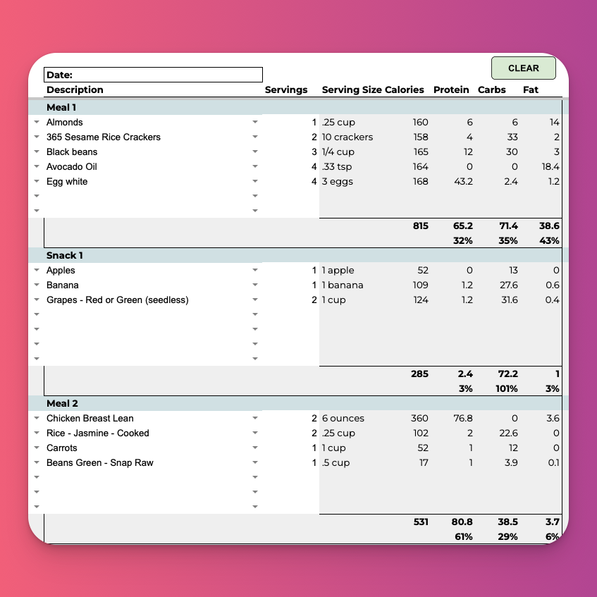 Nutrition Diary preview